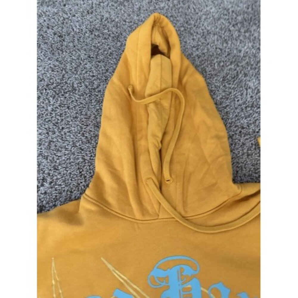 Ed Hardy Mens Yellow Black Panthers Graphic Print Hoodie Size XL Pockets - Picture 4 of 15